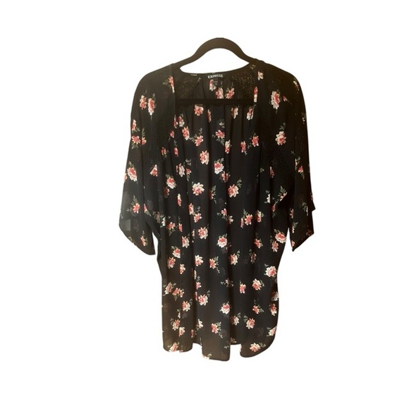 Express Sheer Floral Kimono - Picture 1 of 7